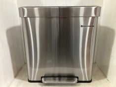 SONGMICS 2 X 30L STAINLESS STEEL KITCHEN BIN (LTB202E01)