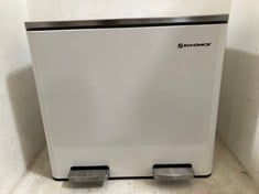 SONGMICS 2 X 24L PEDAL BIN IN WHITE (LTB48WT)