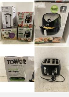 5 X ASSORTED KITCHEN APPLIANCES TO INCLUDE 2 X TOWER 4.3L AIR FRYER IN BLACK