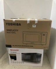 TOSHIBA MICROWAVE OVEN MODEL NO- ML-EM23P(SS) AND SHARP MICROWAVE OVEN WITH GRILL MODEL NO - YC-MG02