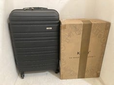 KONO 19 INCH HORIZONTAL DESIGN HARD SHELL SUITCASE IN NAVY AND A2B BLACK CABIN SIZE SUITCASE