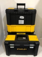 STANLEY ESSENTIAL ROLLING WORKSHOP WITH METAL LACHES TO INCLUDE STANLEY TOOL BOX