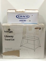 GRACO LOVIN HUG SWING - RRP £99 TO INCLUDE BABYLO LITEWAY TRAVELCOT