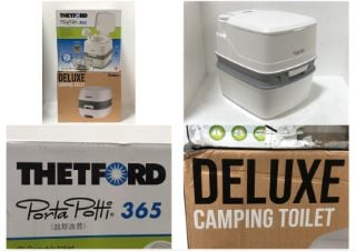 THETFORD PORTA POTTI 365 PORTABLE TOILET TO INCLUDE ENDERS DELUXE CAMPING TOILET