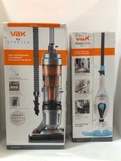 VAX AIR STRETCH UPRIGHT VACUUM CLEANER TO INCLUDE VAX STEAMCLEAN MULTI STEAM MOP