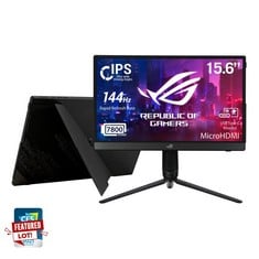 ASUS ROG STRIX XG16AHP - 15.6" PORTABLE GAMING MONITOR (144 HZ, FHD (1920 X 1080), IPS, NVIDIA G-SYNC, USB TYPE-C, MICRO HDMI, ROG TRIPOD AND CASE), BLACK. RRP: 549.00€.