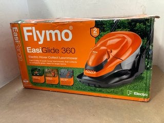 FLYMO EASIGLIDE 360 ELECTRIC HOVER COLLECT LAWNMOWER - RRP £139: LOCATION - J19