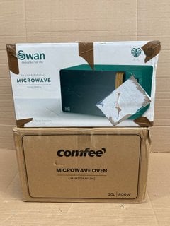 COMFEE 20L MICROWAVE TO INCLUDE SWAN 20L DIGITAL MICROWAVE IN GREEN: LOCATION - I14