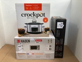 3 X HOUSEHOLD APPLIANCES TO INCLUDE TIME SELECT CROCKPOT SLOW COOKER: LOCATION - I12