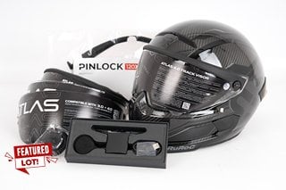 RUROC ATLAS 4.0 TRACK HELMET IN BLACK SIZE XL - RRP £579: LOCATION - FRONT BOOTH