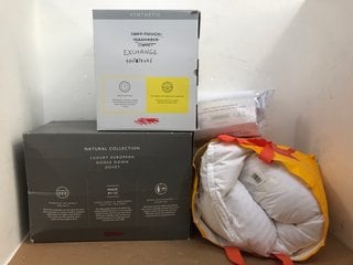 4 X BEDDING ITEMS TO INCLUDE JOHN LEWIS & PARTNERS LUXURY EUROPEAN GOOSE DOWN DUVET: LOCATION - I10