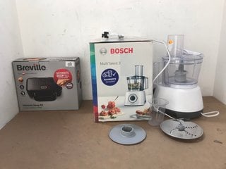 3 X HOUSEHOLD ITEMS TO INCLUDE BOSCH MULTITALENT 3 FOOD PROCESSOR: LOCATION - I8