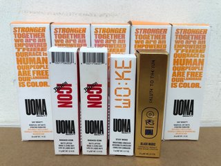 9 X HEALTH & BEAUTY ITEMS TO INCLUDE UOMA STAY WOKE BRIGHTENING CONCEALER BROWN SUGAR: LOCATION - I7