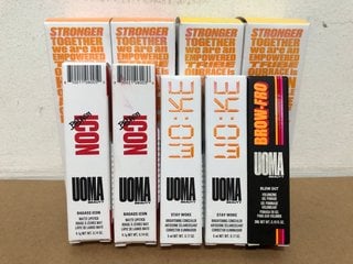 9 X HEALTH & BEAUTY ITEMS TO INCLUDE UOMA STAY WOKE BRIGHTENING CONCEALER BROWN SUGAR: LOCATION - I7