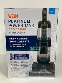 VAX PLATINUM POWER MAX PET-DESIGN CARPET WASHER - RRP £179.99: LOCATION - FRONT BOOTH