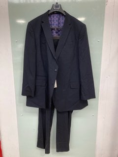 BADRHINO SUIT JACKET AND TROUSERS IN NAVY SIZE 60 - COMBINED RRP £125: LOCATION - I3