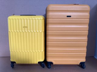 JOHN LEWIS & PARTNERS YELLOW MEDIUM SUITCASE TO INCLUDE JOHN LEWIS & PARTNERS LARGE ORANGE SUITCASE: LOCATION - J3