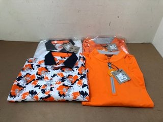 2 X PUMA LIGHTWEIGHT 1/4 ZIP RICKI ORANGE TO INCLUDE 2 X PUMA PIQUE BORREGO POLO WHITE GLOW RICKI ORANGE IN UK SIZE L: LOCATION - J7