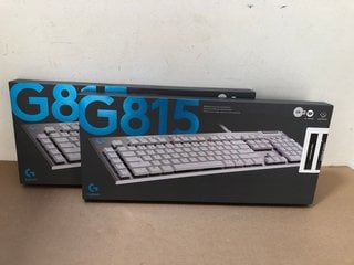 2 X LOGITECH G815 MECHANICAL GAMING KEYBOARD: LOCATION - J8