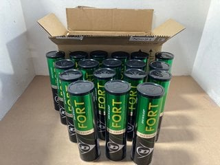 BOX OF DUNLOP FORT ALL COURT TENNIS BALLS: LOCATION - J8