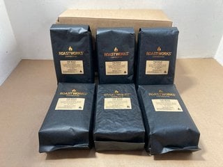 6 X ROASTWORKS COFFEE BEANS - BBE 23/02/25: LOCATION - J9