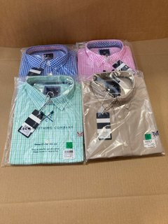 4 X ASSORTED CREW CLOTHING COMPANY SHIRTS UK SIZE L: LOCATION - J9