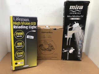 3 X HOUSEHOLD APPLIANCES TO INCLUDE MIRA MINILITE EV SHOWER MIXER IN CHROME: LOCATION - H1