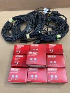 QTY OF 7 PIN PLUG WITH 6 METER HARNESS AND CONNECTORS TO ALSO INCLUDE 10 X SURE GRAFT METAL 1/2 INCH REVIVER KITS: LOCATION - E1