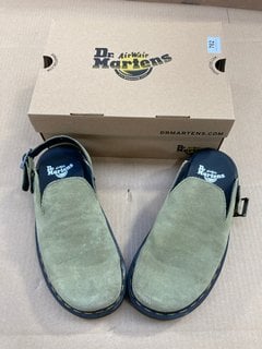 DR.MARTENS ZEBZAG MULE SLIPPERS IN MUTED OLIVE - SIZE UK 6 - RRP £110: LOCATION - E2