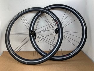 PAIR OF ZONDA G3 VITTORIA ZAFFIRO PRO SLICK BIKE TYRES IN BLACK: LOCATION - E5