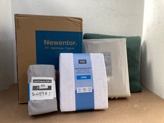 5 X HOUSEHOLD ITEMS TO INCLUDE NEWENTOR MTI MATTRESS TOPPER: LOCATION - E7