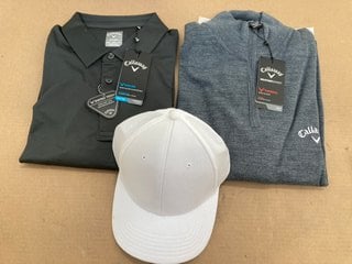 3 X SPORTSWEAR TO INCLUDE CALLAWAY POLO IN GREY SIZE XXL: LOCATION - E8