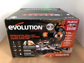 EVOLUTION R255 DOUBLE BEVEL TCT MULTI-MATERIAL CUTTING SLIDING MITRE SAW: LOCATION - E9