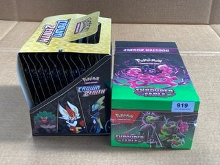 BOX OF 5 POKEMON SCARLET & VIOLET SHROUDED FABLE BOOSTER BUNDLE TO INCLUDE POKEMON CROWN ZENITH TRADING CARD PACKS: LOCATION - E11