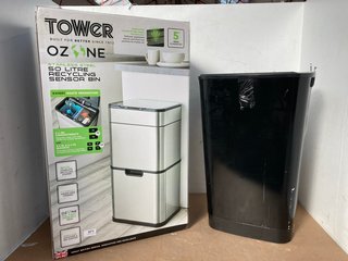 TOWER OZONE 50L RECYCLING SENSOR BIN TO INCLUDE BLACK PLASTIC BIN: LOCATION - E14