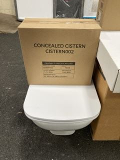 (COLLECTION ONLY) VITRA PURE WALL HUNG BTW PAN WITH SEAT & CONCEALED CISTERN FITTING KIT - RRP £399: LOCATION - A5