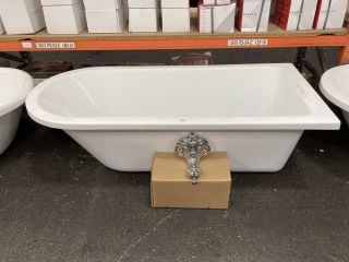 1700 X 780MM TRADITIONAL SINGLE ENDED FREESTANDING BATH WITH A SET OF CHROME CLAW & BALL FEET - RRP £1009: LOCATION - B2