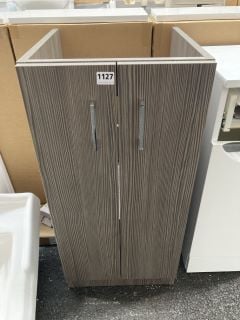 (COLLECTION ONLY) FLOOR STANDING 2 DOOR SINK UNIT IN BODEGA GREY 400 X 410 X 830MM - RRP £230: LOCATION - A6