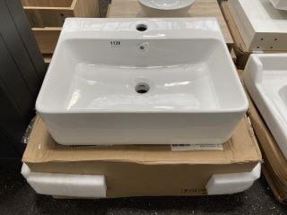 (COLLECTION ONLY) 520 X 420MM 1TH CERAMIC COUNTERTOP BASIN - RRP £215: LOCATION - A7