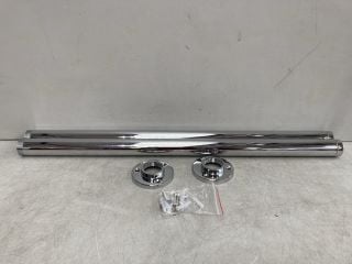 PAIR OF FREESTANDING BATH TAP EXTENSION LEGS IN CHROME - RRP £160: LOCATION - RACKING 3