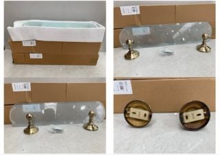 (COLLECTION ONLY) 2 X GLASS VANITY SHELVES - RRP £120: LOCATION - RACKING 3