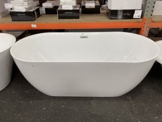 1600 X 740MM MODERN TWIN SKINNED DOUBLE ENDED FREESTANDING BATH WITH INTEGRAL OVERFLOW - RRP £1189: LOCATION - B2