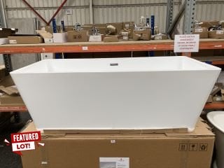 TROJAN MARLBOROUGH 1700 X 800MM MODERN TWIN SKINNED DOUBLE ENDED FREESTANDING BATH WITH INTEGRAL CHROME SPRUNG WASTE & OVERFLOW - RRP £1566: LOCATION - B4