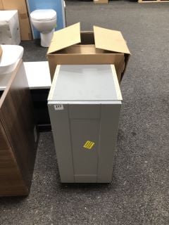 (COLLECTION ONLY) FLOOR STANDING 1 DOOR BASE UNIT IN DUST GREY 300 X 340 X 600MM RRP £185: LOCATION - A3