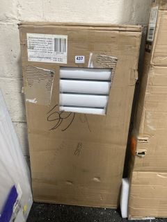 WHITE HORIZONTAL DOUBLE OVAL TUBED RADIATOR 826 X 400MM - RRP £340: LOCATION - B8