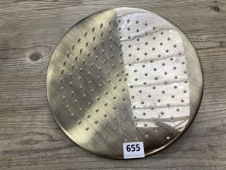 300MM DIAM FIXED SHOWER HEAD IN BRUSHED GOLD - RRP £155: LOCATION - R2