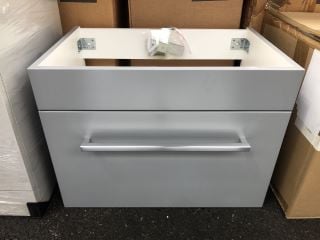 WALL HUNG 1 DRAWER SINK UNIT IN DERWENT GREY 600 X 390MM: LOCATION - A4