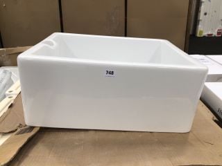 (COLLECTION ONLY) TRADITIONAL CERAMIC BELFAST KITCHEN SINK 590 X 460 X 260MM RRP £345: LOCATION - B6