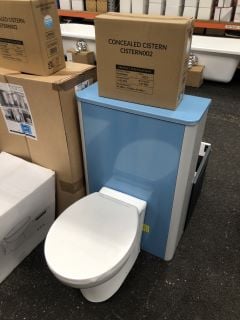 560 X 240MM TOILET UNIT IN MATT PEARL GREY WITH BTW PAN & SEAT WITH CONCEALED CISTERN FITTING KIT - RRP £780: LOCATION - A2