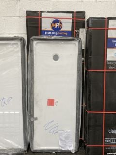 (COLLECTION ONLY) CLEAR GLASS SILVER FRAMED 800 X 2000MM WET ROOM PANEL WITH A PEARLSTONE 1700 X 700MM SHOWER TRAY - RRP £1185: LOCATION - A6